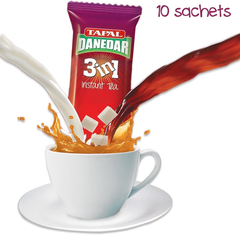 Tapal Danedar Instant Tea 3in1 with Elaichi - 10 Sachets - Image 3